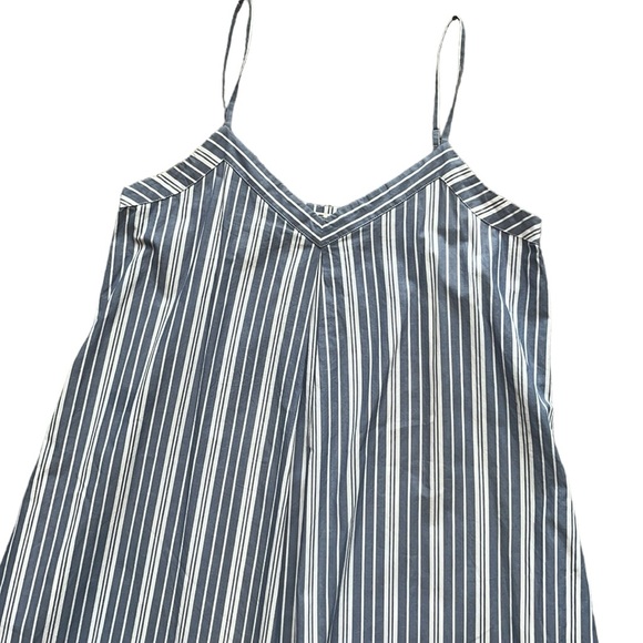 Madewell Striped V-Neck Trapeze Cotton Dress Size Small - Picture 5 of 13